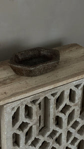 Vintage Travertine Console Table